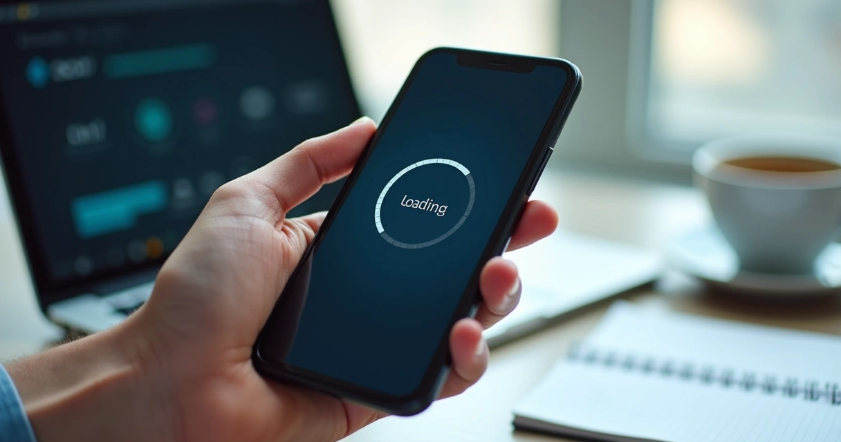Site abrindo devagar em um smartphone 