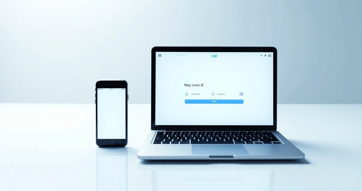 Página responsiva aberta em dispositivos mobile e desktop