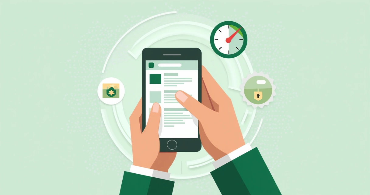 Website otimizado para dispositivos móveis em tela de smartphone 