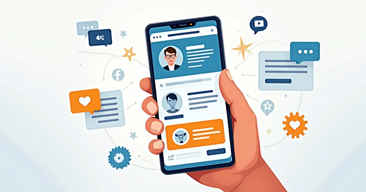 Site aberto no celular com depoimentos de clientes e cores do negócio 