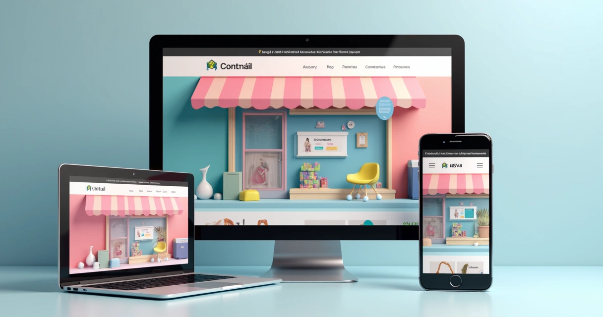 Vitrine digital de PME com loja virtual, blog e chat online
