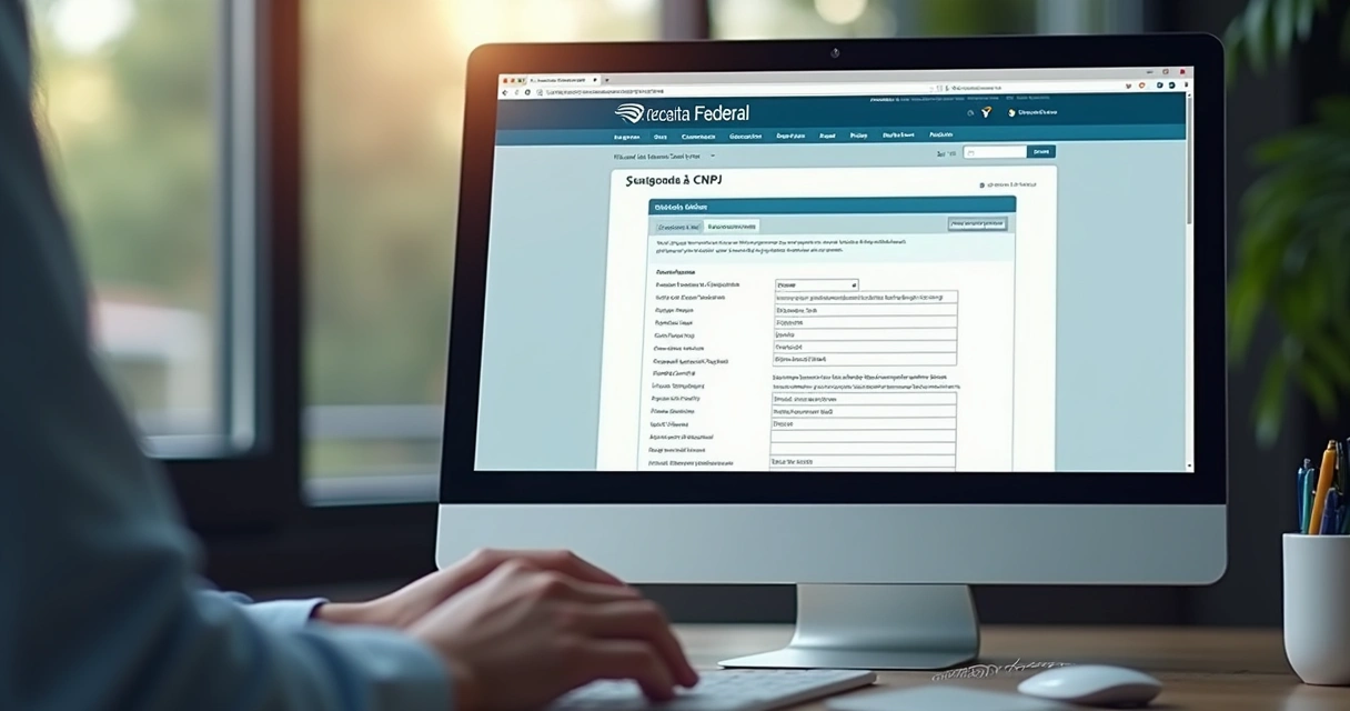 Tela do site da Receita Federal exibindo consulta de CNPJ 