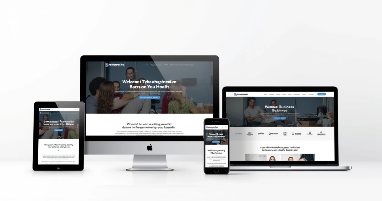 Visualização de site institucional se adaptando em diferentes dispositivos 