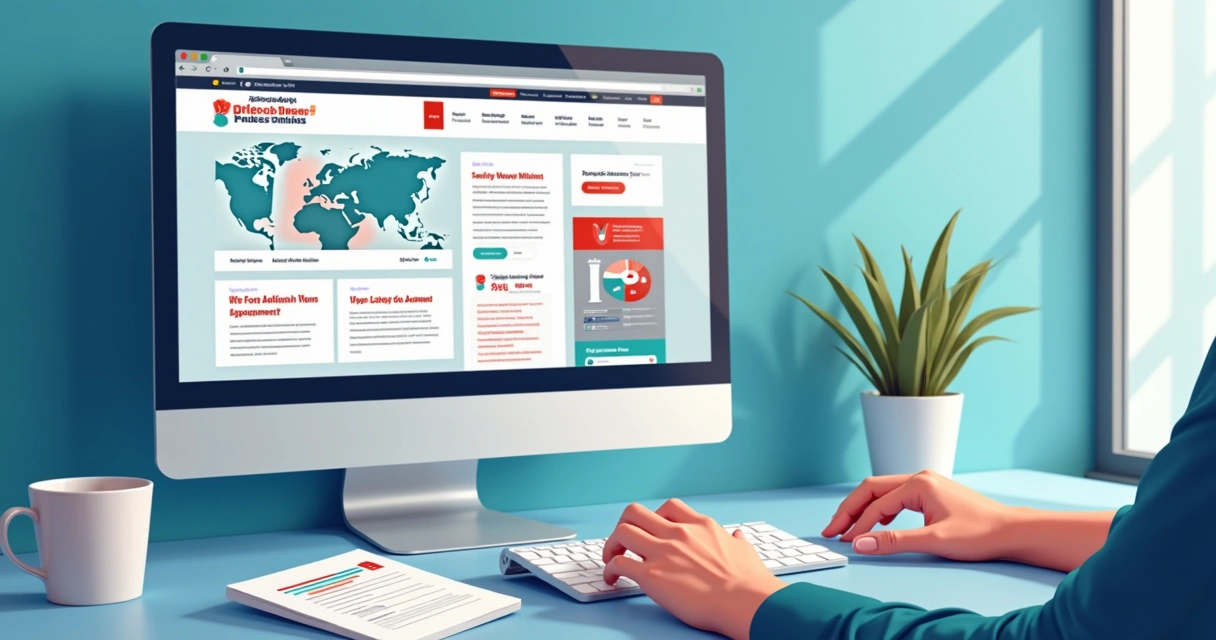 Tela de site sindical exibida com alto contraste e navegação por teclado ativada