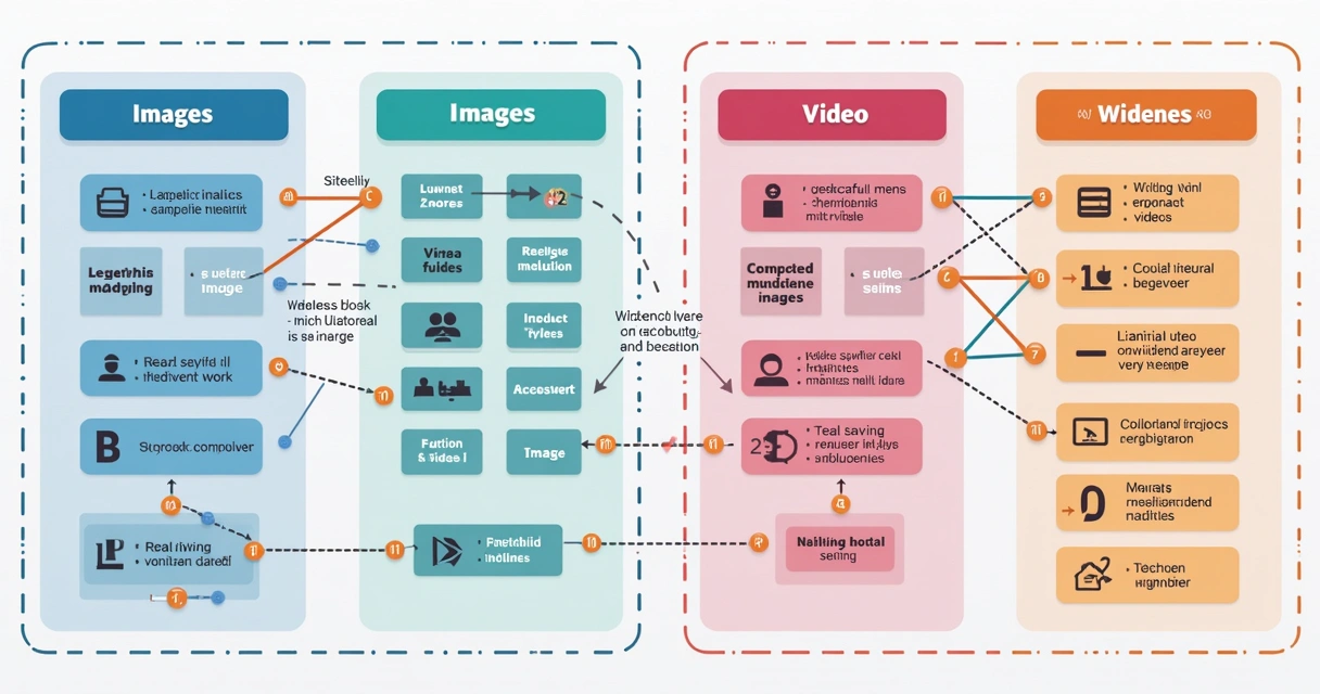 Sitemap xml representando imagens e vídeos em blocos diferenciados. 