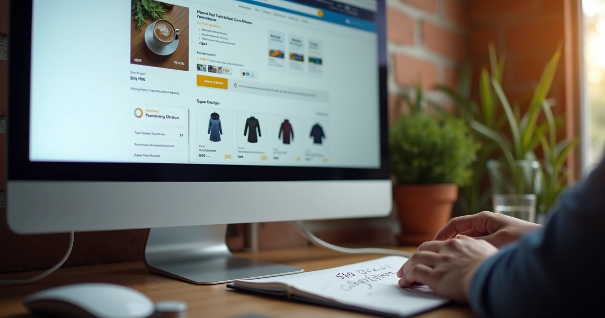 Página de marketplace mostrando SKU e métricas 