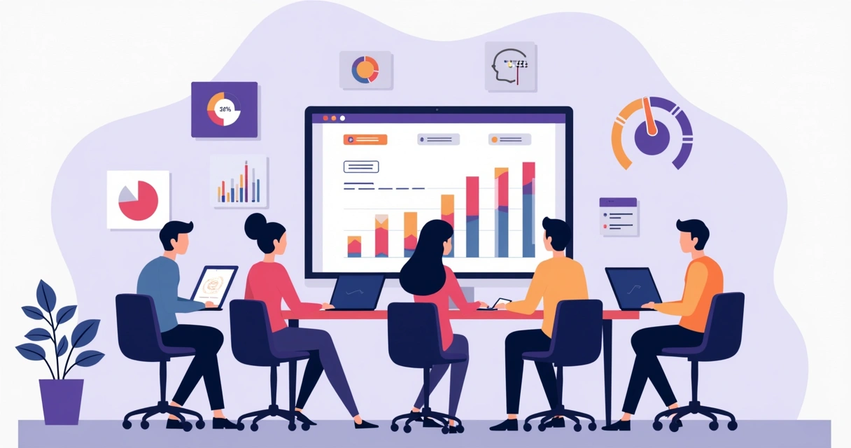 Dashboard de métricas de SLA com gráficos e indicadores destacados 