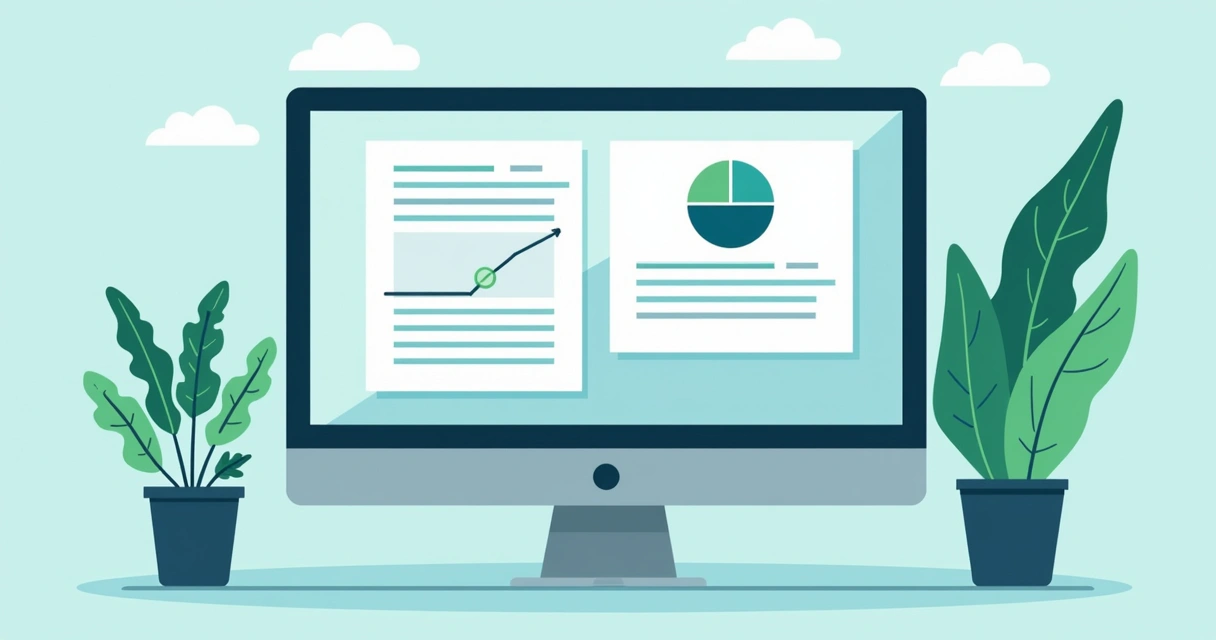 Exemplo de slides limpos com cores institucionais e gráficos simples 