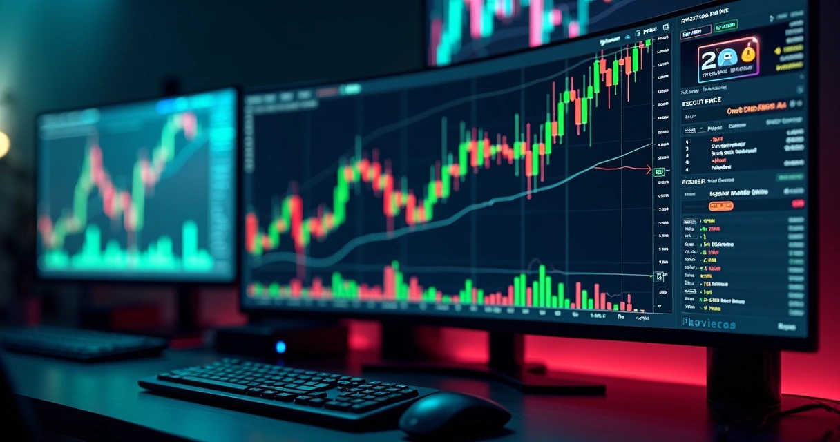 Painel de trading de criptomoedas mostrando slippage em ordem automatizada de um robô 