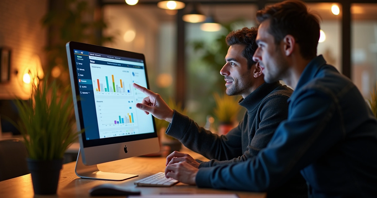 Small business owner receiving website support training