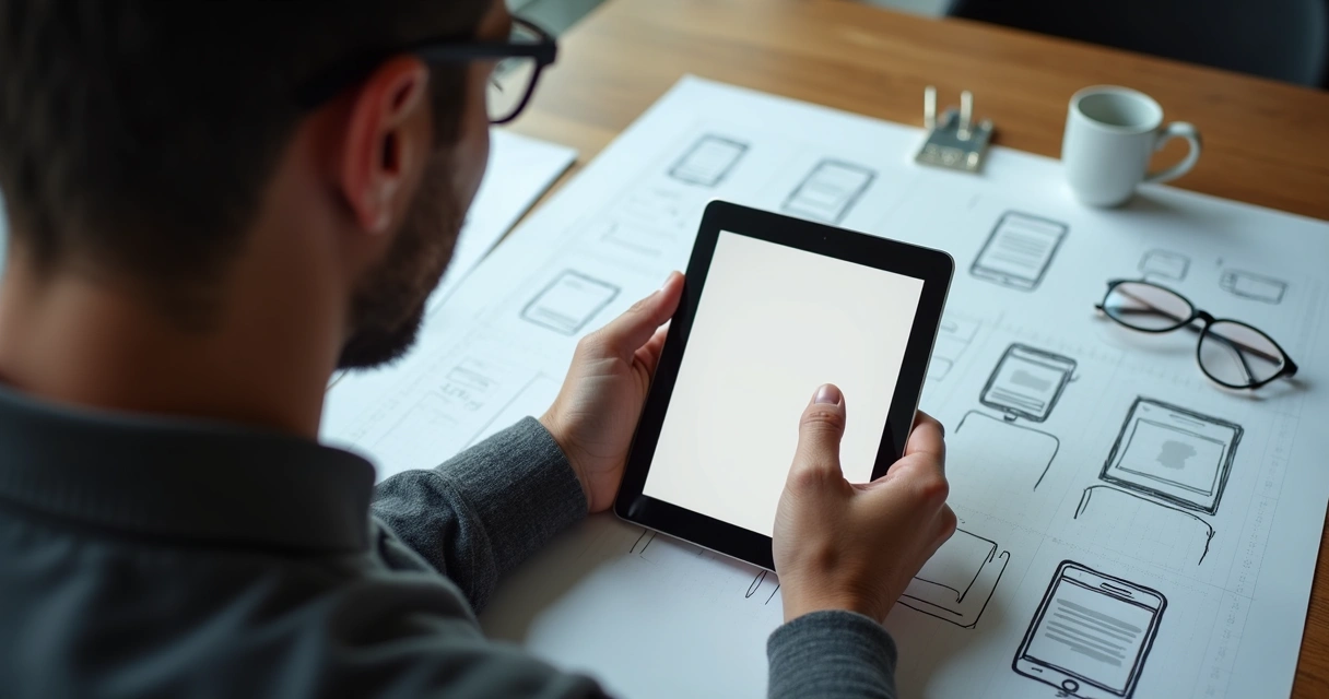 Website layout design on mobile devices 