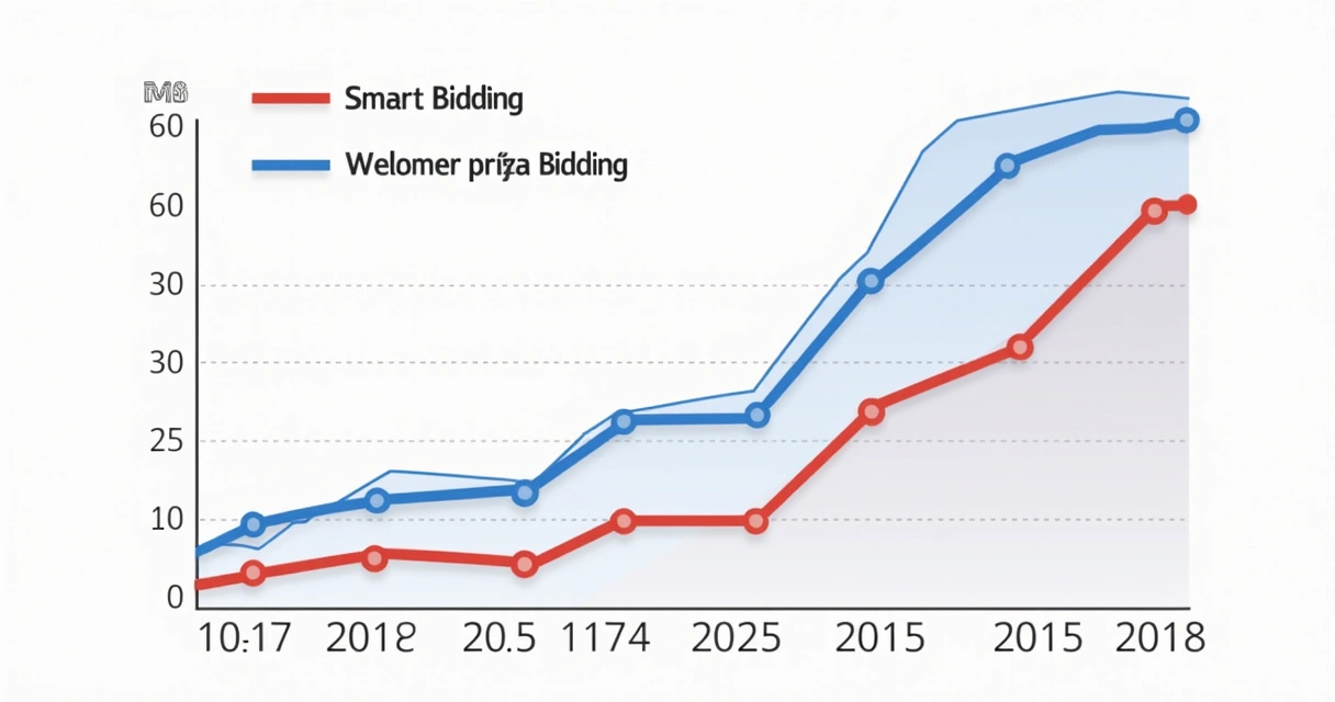Gráfico otimizando lances com Smart Bidding para clínicas 