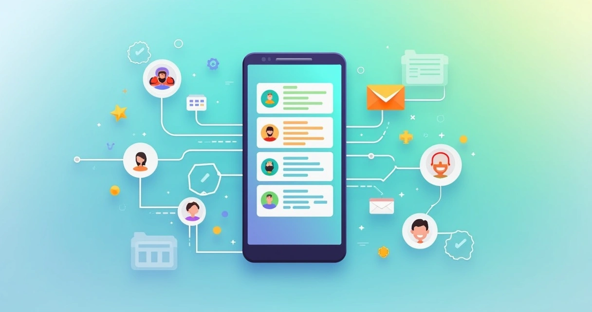 Smartphone com interface de atendimento digital omnichannel 