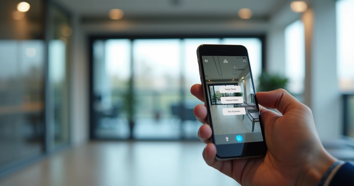 Aplicativo de monitoramento de porta automática no celular 