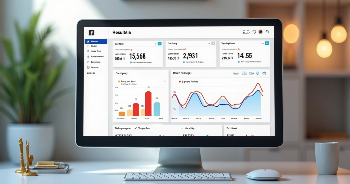 View of social media engagement dashboard with charts and analytics 