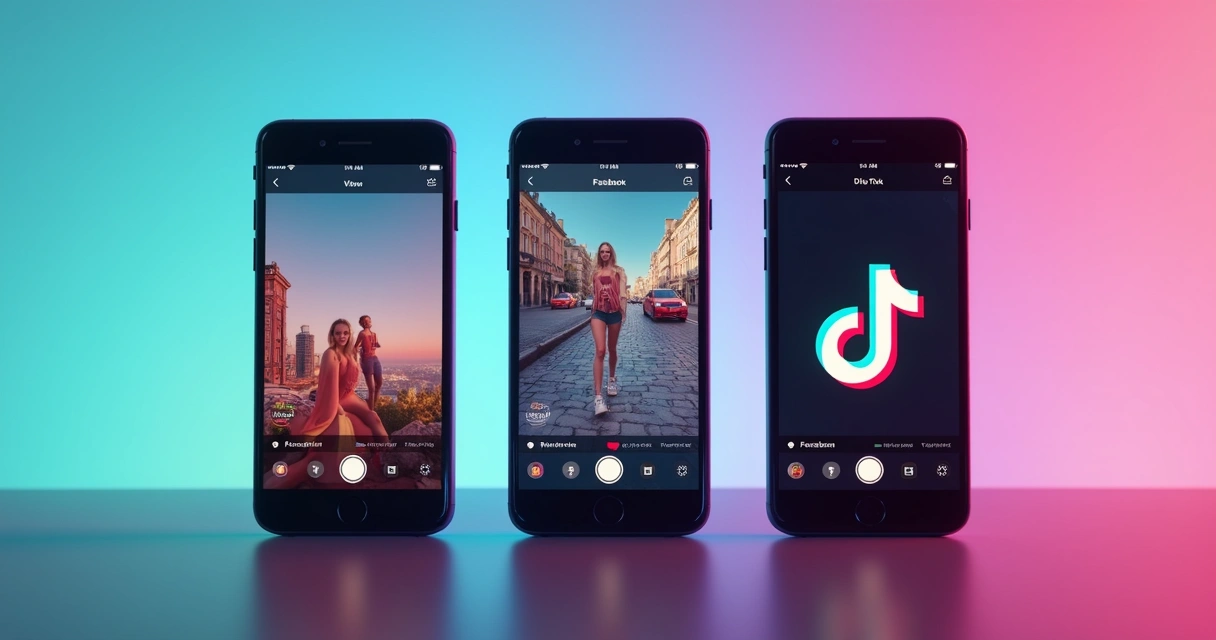 Different social media video formats side by side