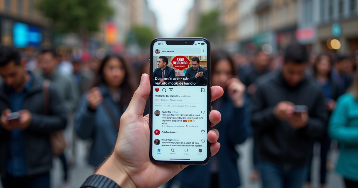 Rede social com alertas de fake news e viralizacao