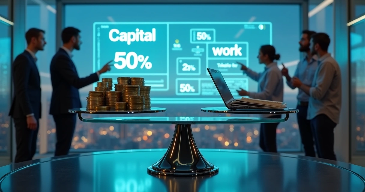 Como dividir equity entre sócios: o método 50% capital / 50% trabalho