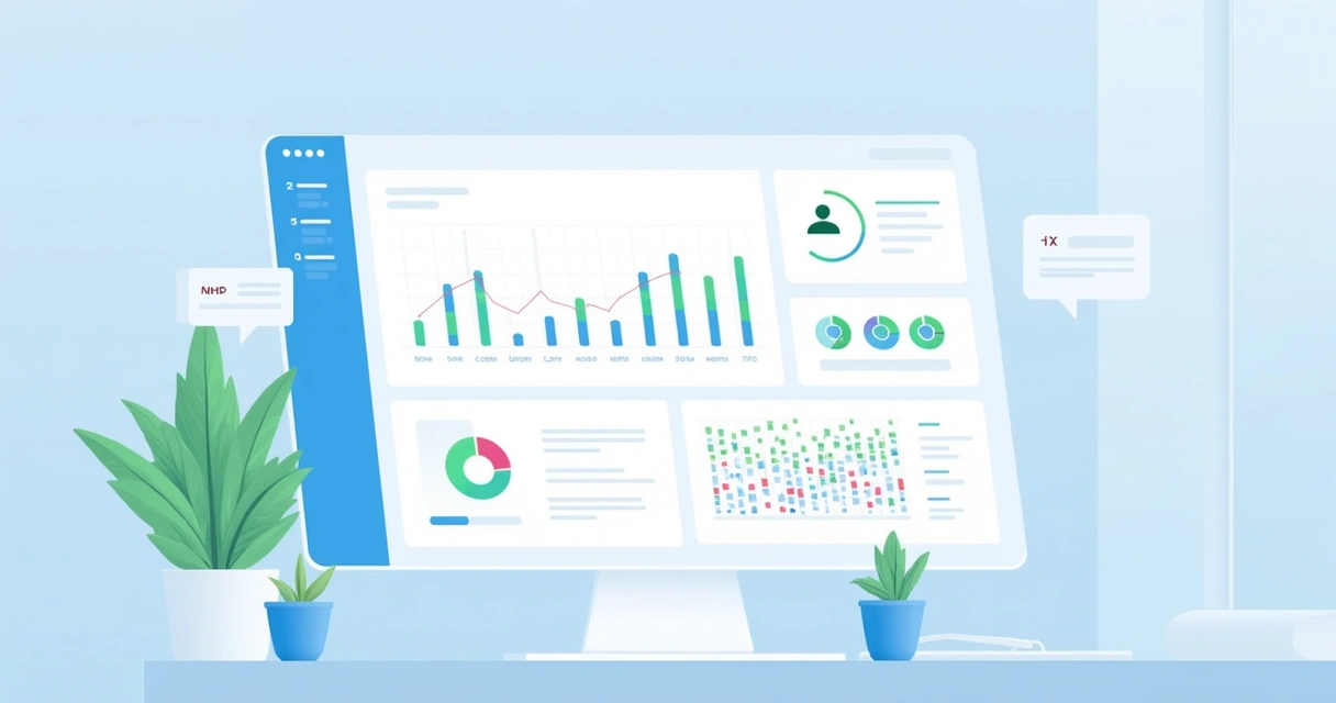 Tela de software mostrando gráficos de análise de sentimento e nuvem de palavras