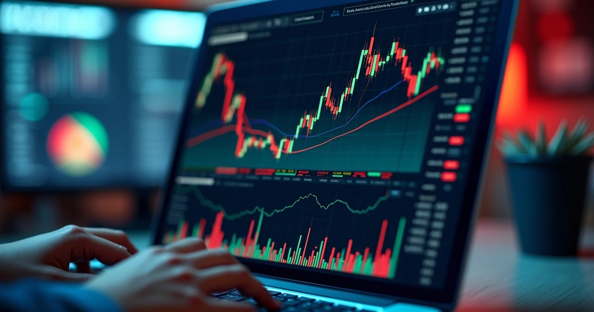 Tela de computador exibindo software de backtest com gráficos financeiros e ordens OCO configuradas na plataforma de trading 