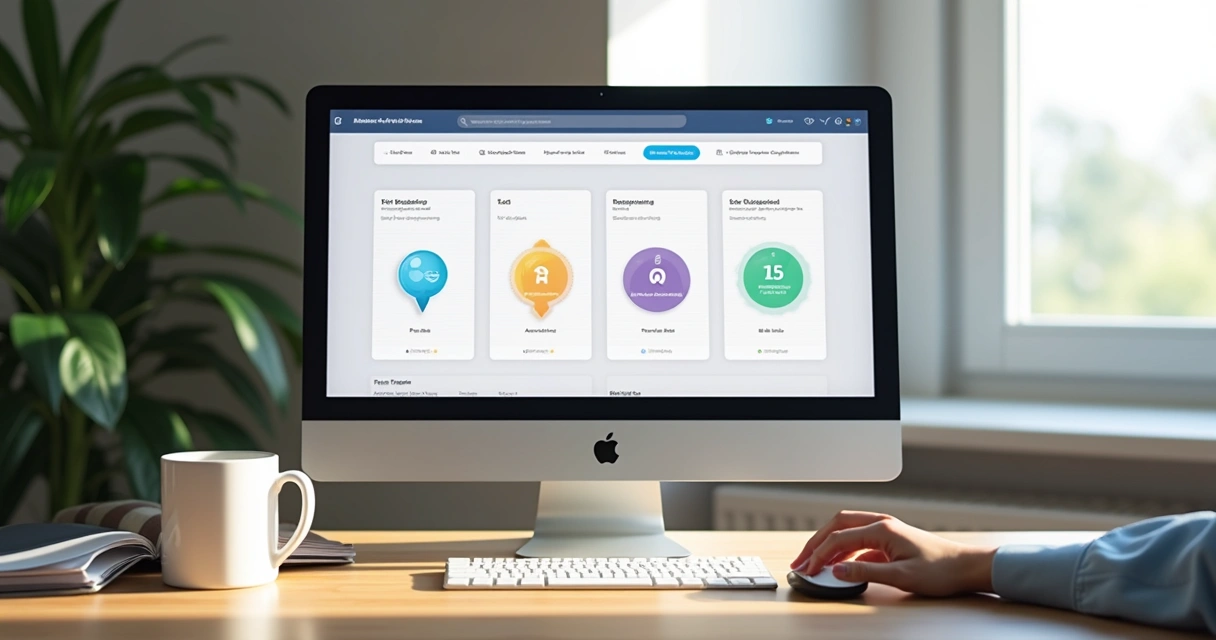 Tela inicial de um software contábil gratuito em computador 