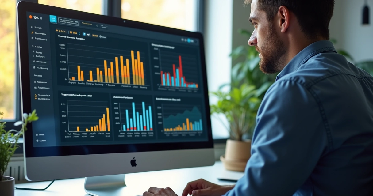 Software de gestão financeira usado por gerente 