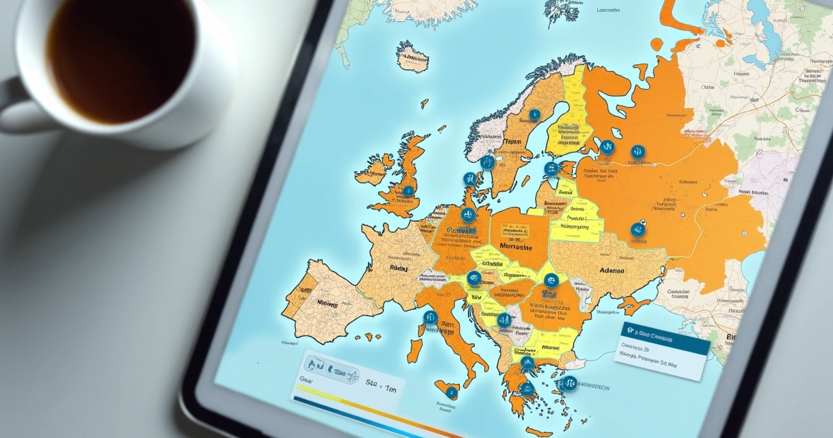 Digital solar territory map with flagged high-potential properties