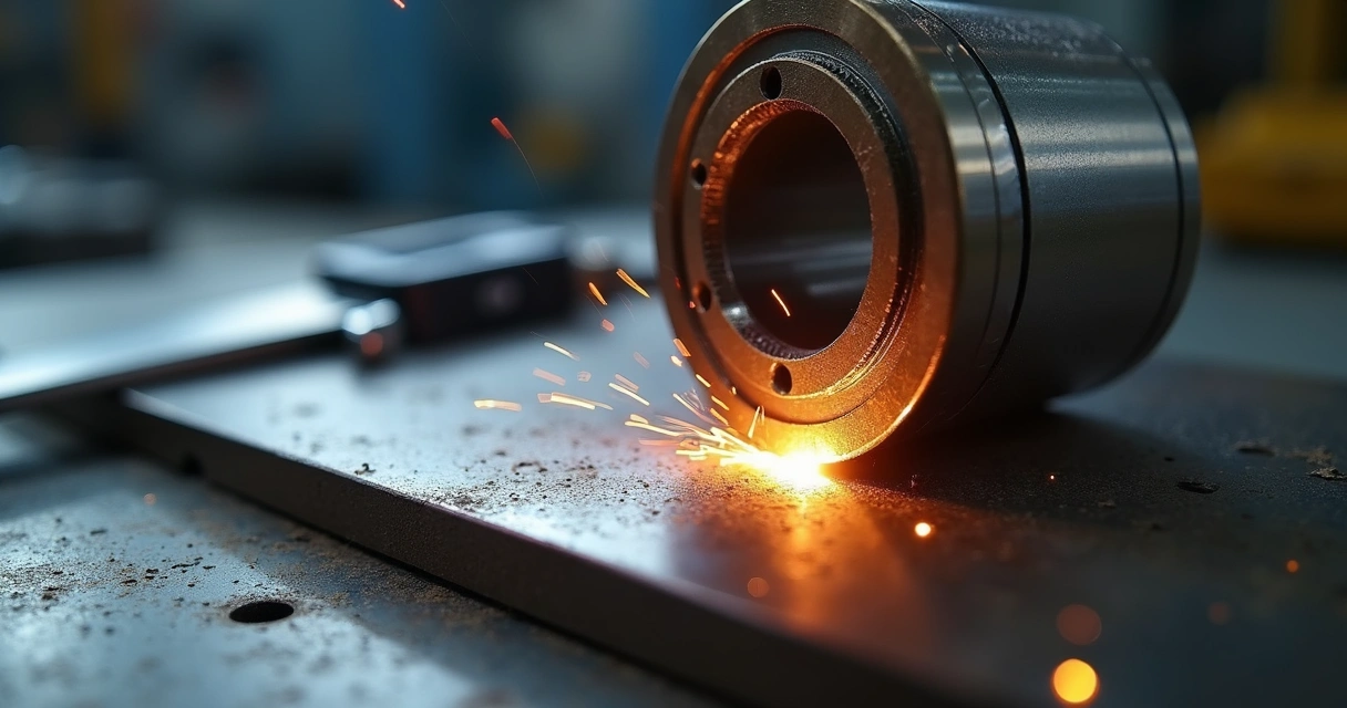Cordão de solda em liga metálica industrial