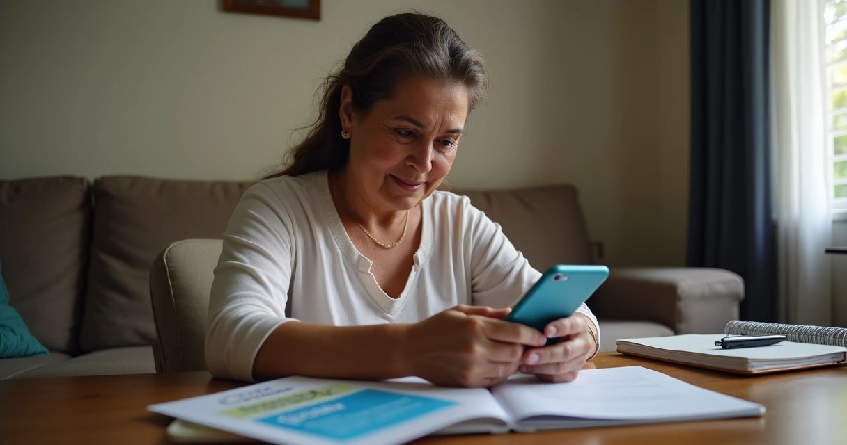 Pessoa usando celular para solicitar auxílio emergencial da Caixa