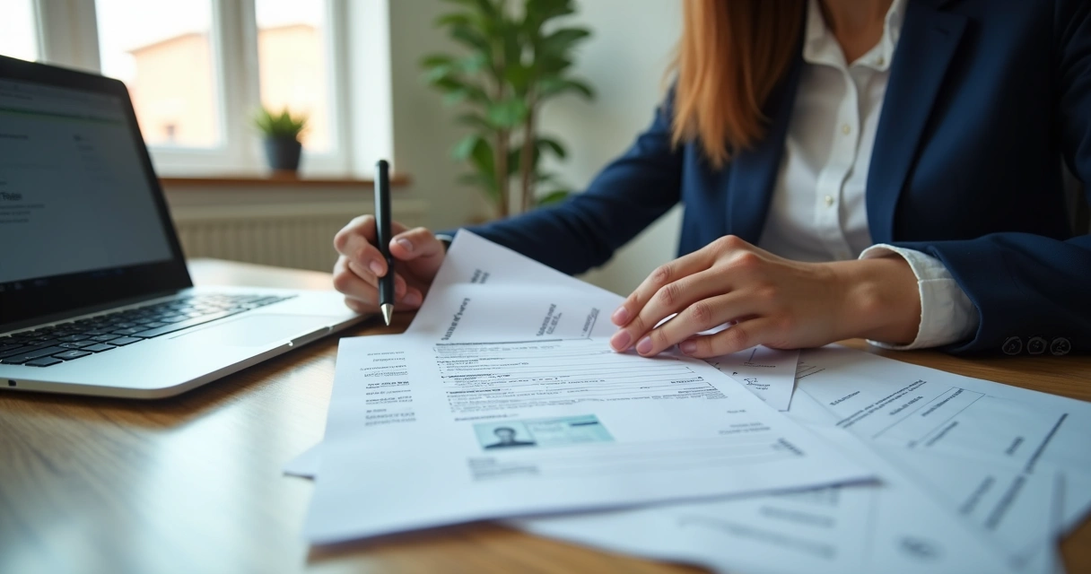 Profissional reunindo documentos para solicitar renovação de certificado digital 