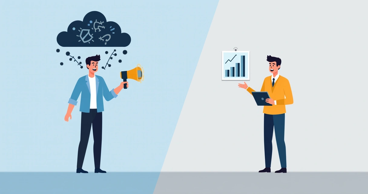 Ilustração mostrando dor de mercado sendo solucionada por app digital 