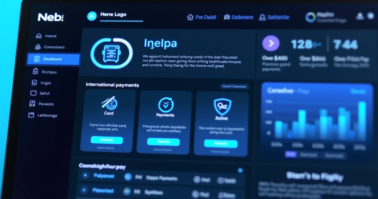 Painel digital com interface white-label de pagamentos 