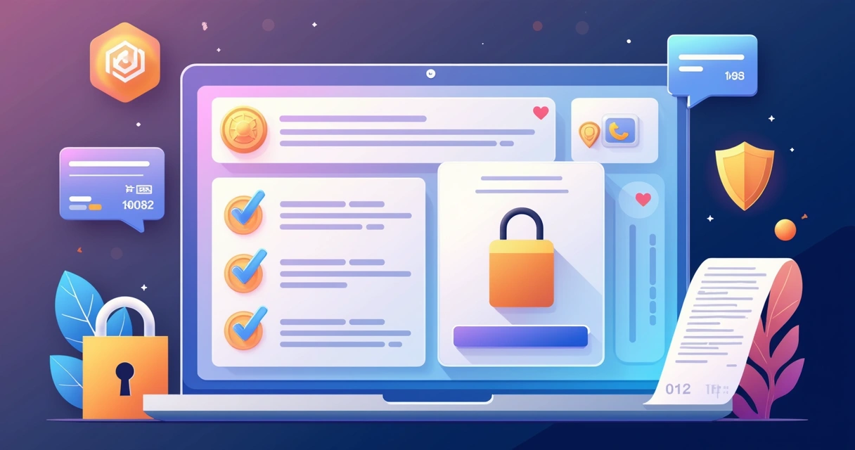 Recursos digitais de segurança em comércio eletrônico, com dashboard e alertas em tela 