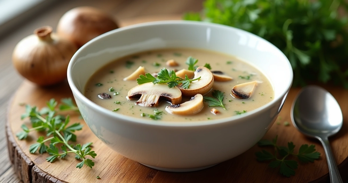 sopa cetogênica de cogumelos