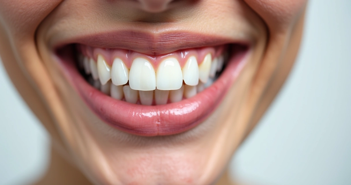 Sorriso mostrando prótese flexível invisível 