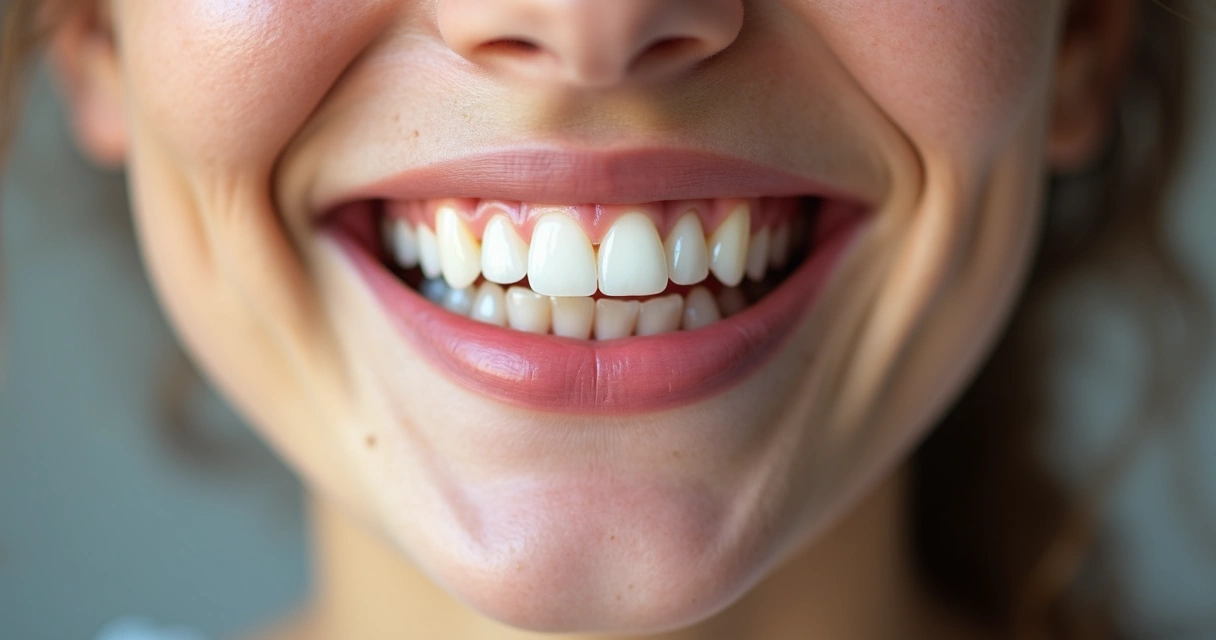 Sorriso desalinhado com dentes de alturas diferentes 
