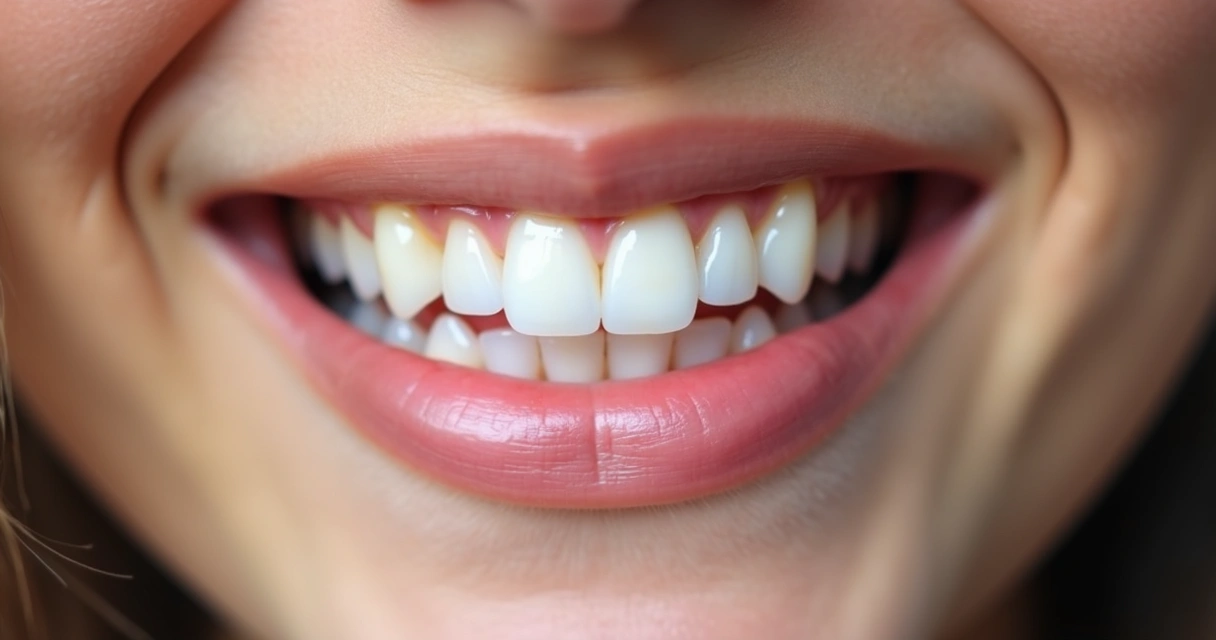 Paciente sorrindo com dentes perfeitos após lente dental