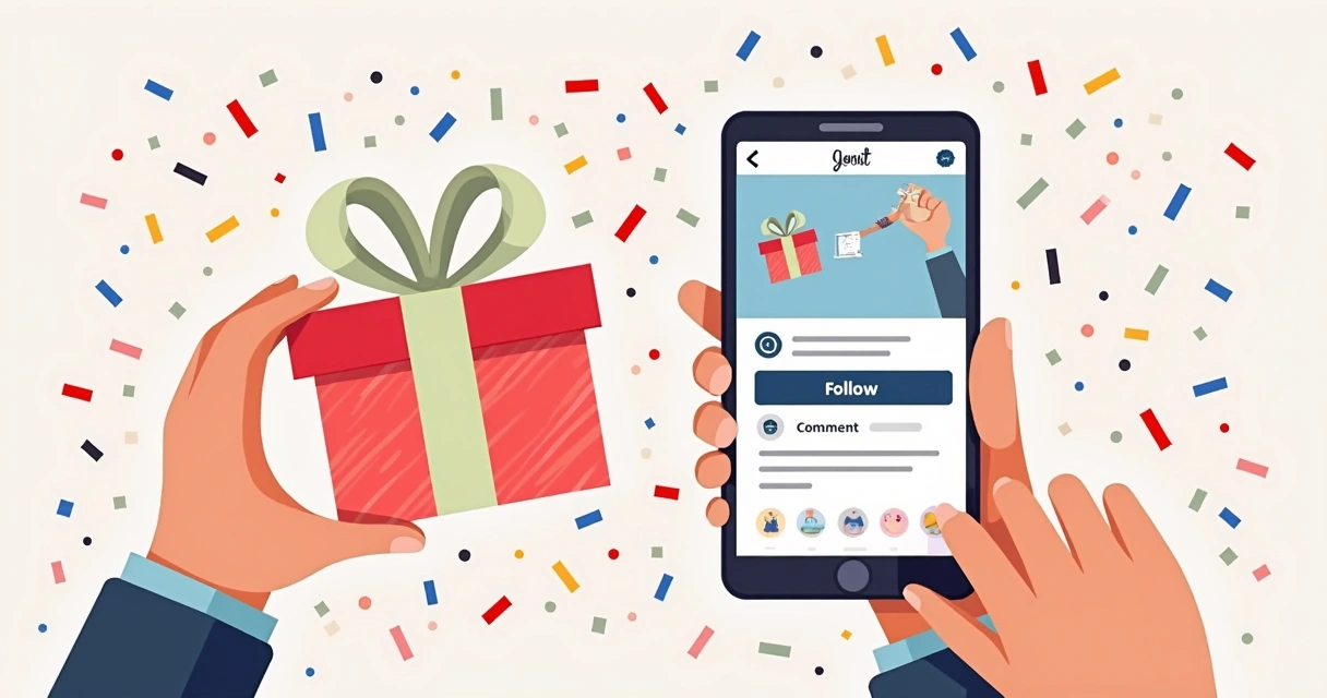 Publicação de sorteio de loja online no Instagram 