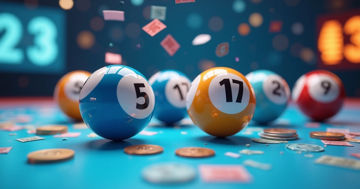 Prêmio da Quina com bolas e dinheiro 