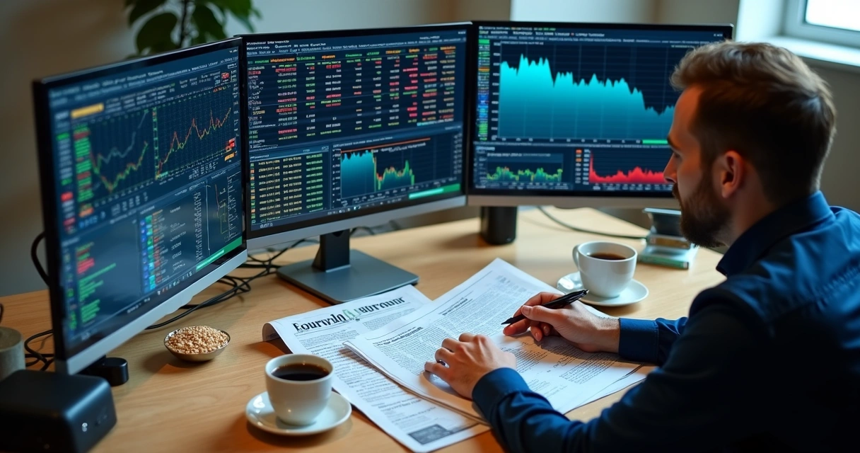 Soybean futures market data on a digital screen 