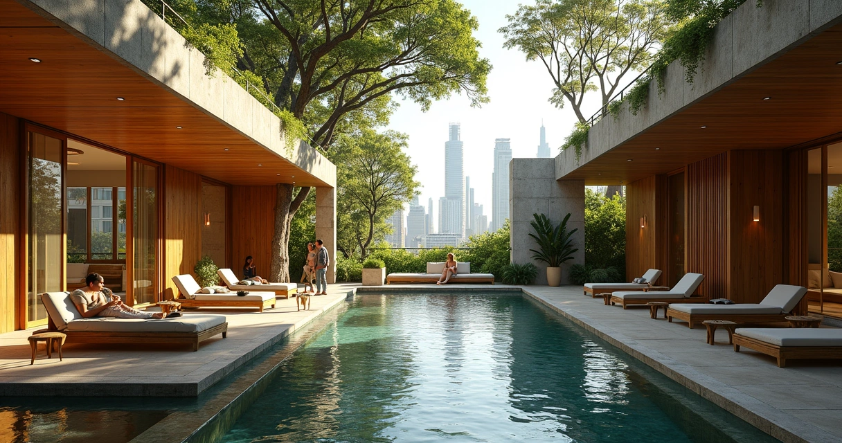 Spa integrado à arquitetura moderna e natureza exuberante 