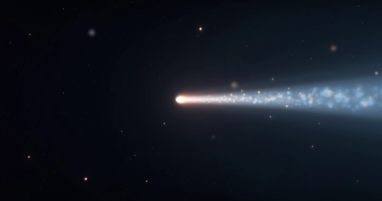 Cometa 3I/ATLAS em timelapse mostrando seu brilho e movimento captados pelo SPHEREx 