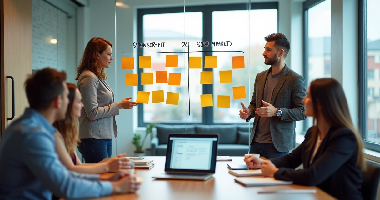Equipe define perfis de patrocinadores em oficina 
