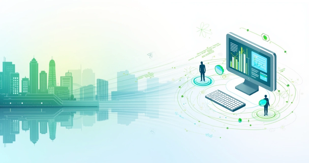 Futuristic illustration of Spring AI depicting machine learning, user behavior predictions, and innovation.