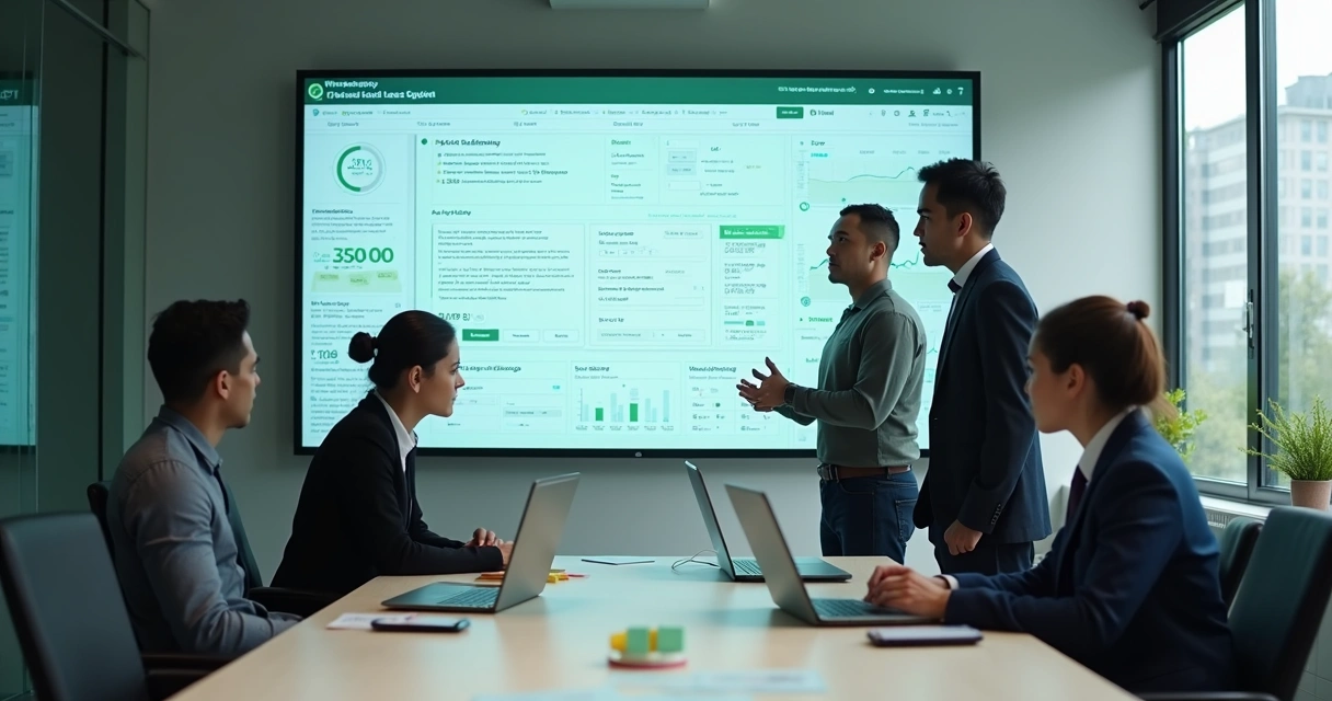 Equipe comercial analisando conversas e métricas no WhatsApp