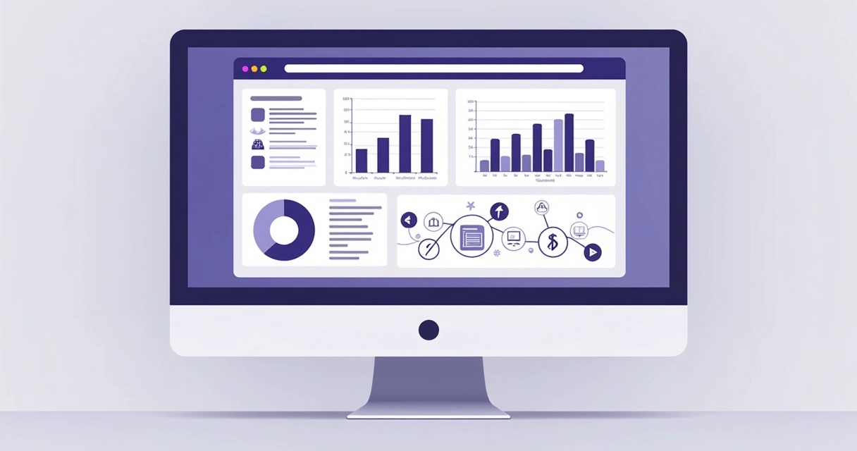 Digital dashboard showing multiple partner metrics, SLAs, and workflow automations in a clean, bright interface. 