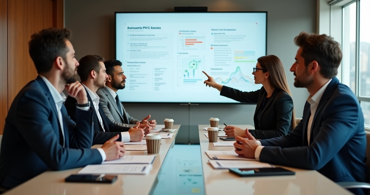Startup team meeting with a business angel 