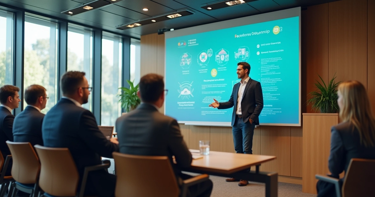 Startup apresentando solução para gestores municipais