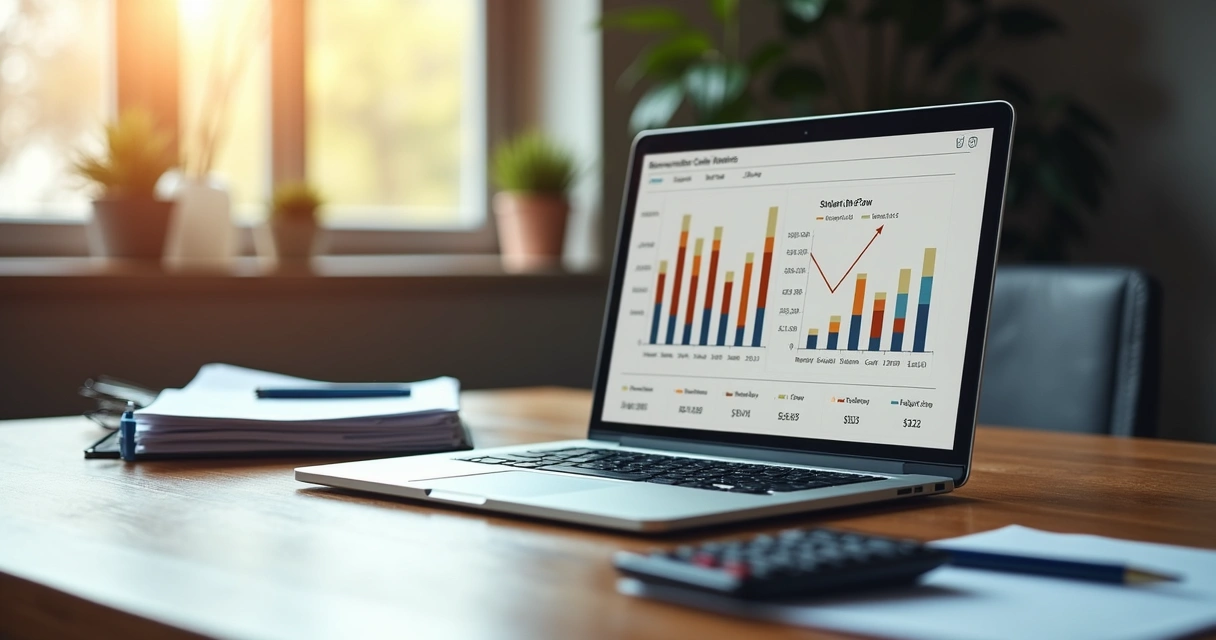 Startup business cash flow chart with monthly expenses 