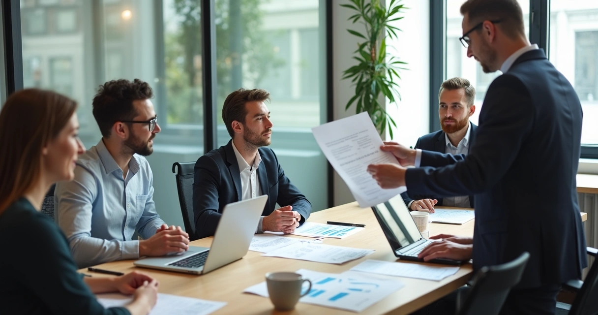 Fundadores de startup analisando contrato com investidor 